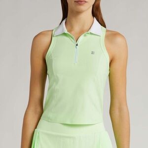 Sweaty Betty Mint Green Zip-Up Top Power Tennis
Tank Top Matcha Green Medium